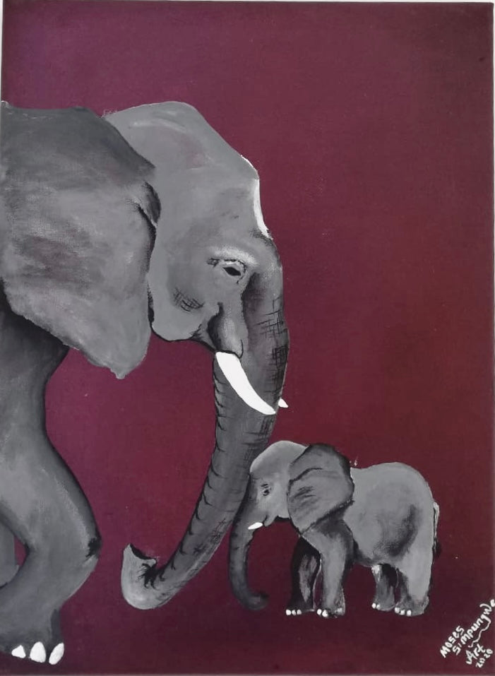 Mother-Child Bond Acrylic Canvas Painting