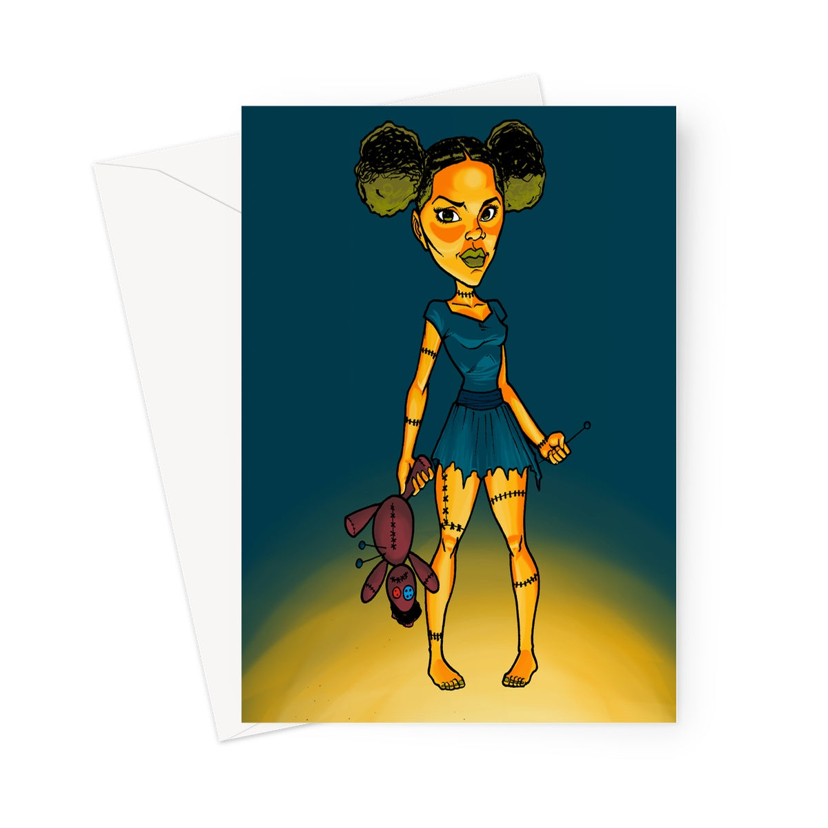 Voodoo Doll Greeting Card