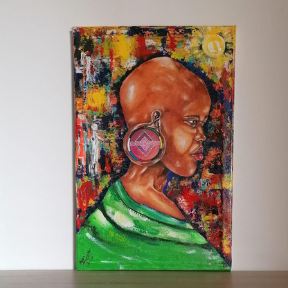 Bald is Beautiful Acrylic Canvas Painting