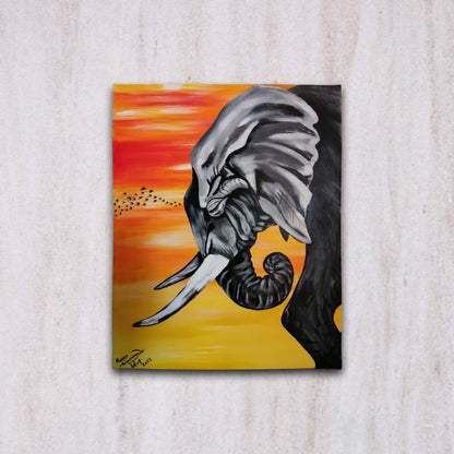 Introspective Acrylic Canvas Painting