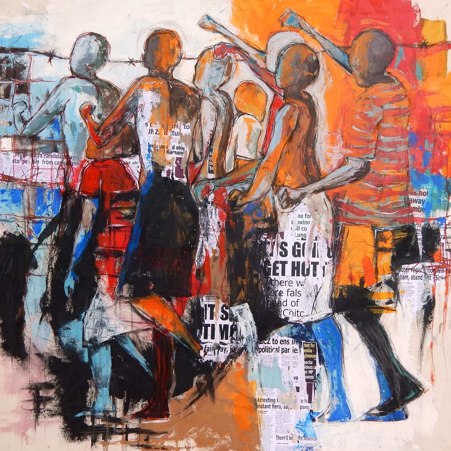 Protestors II Canvas Painting